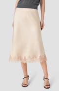 French Connection Ennis Satin Lace Midi Skirt