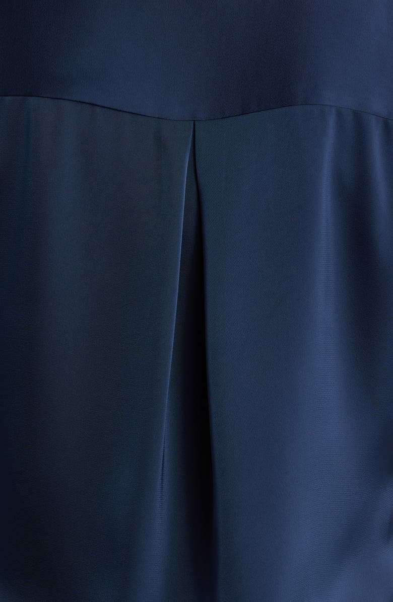 Liverpool Los Angeles Satin Camp Shirt, Alternate, color, Dark Navy