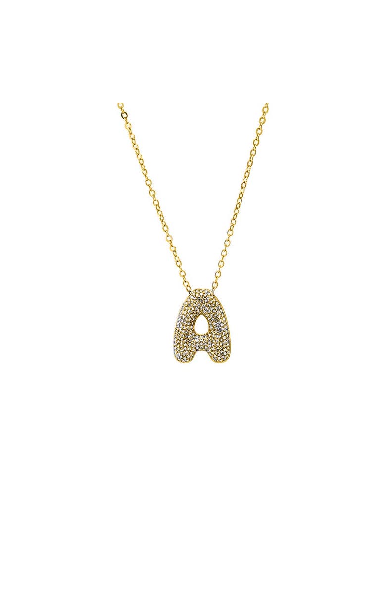 BY ADINA EDEN Pave XL Initial Pendant Necklace, Main, color, Gold - A