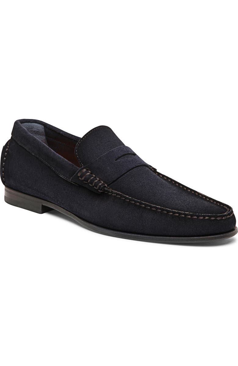Santoni Ikangia Penny Loafer, Main, color, Blue
