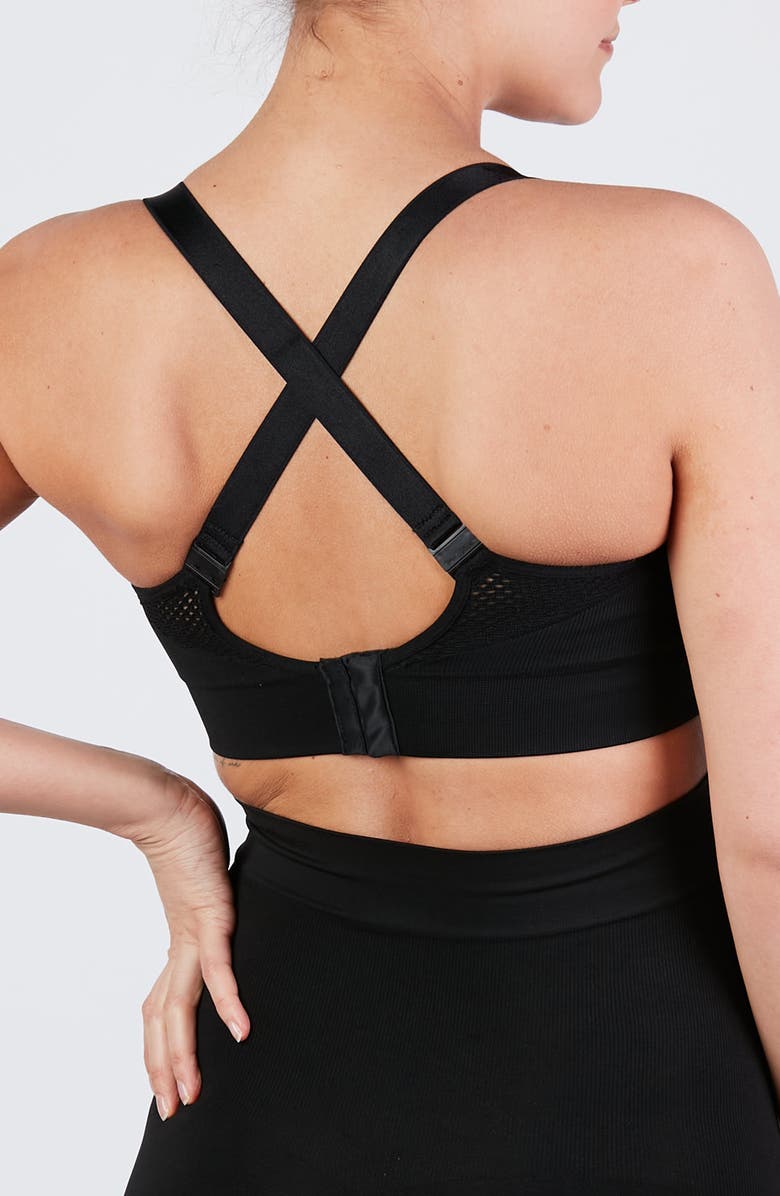Cache Coeur Woma maternity and nursing sports bra, Alternate, color, Black