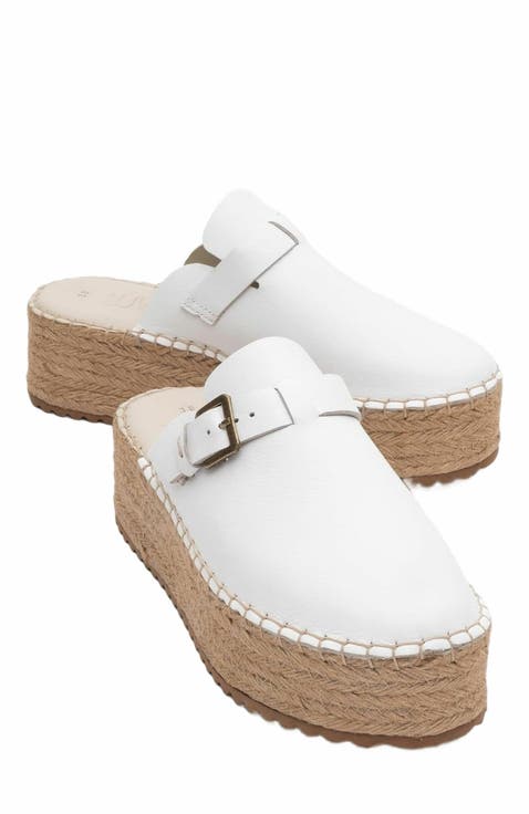 Novas Leather Platform Espadrille Mule (Women)