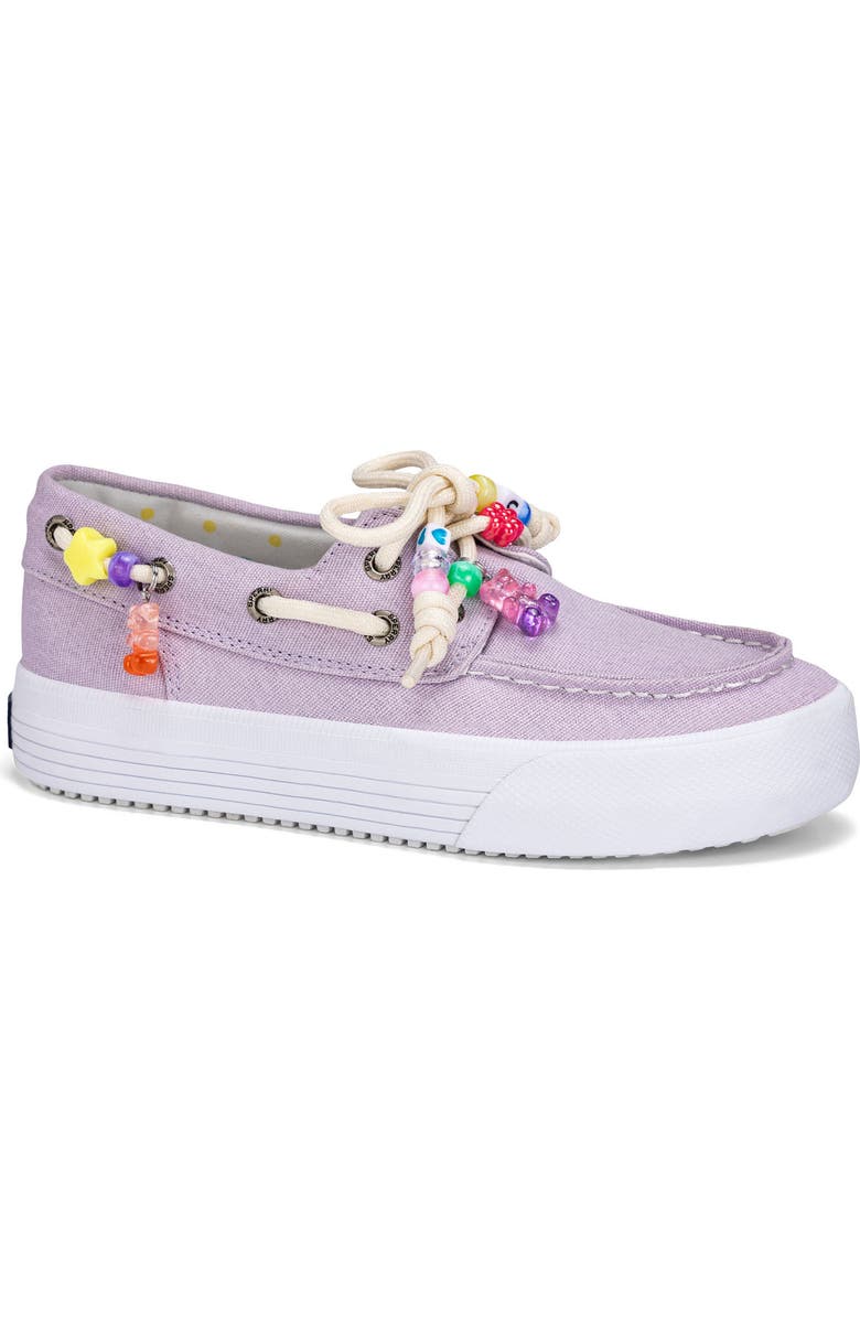Sperry Kids' Bahama Platform Boat Shoe, Main, color, Lavender