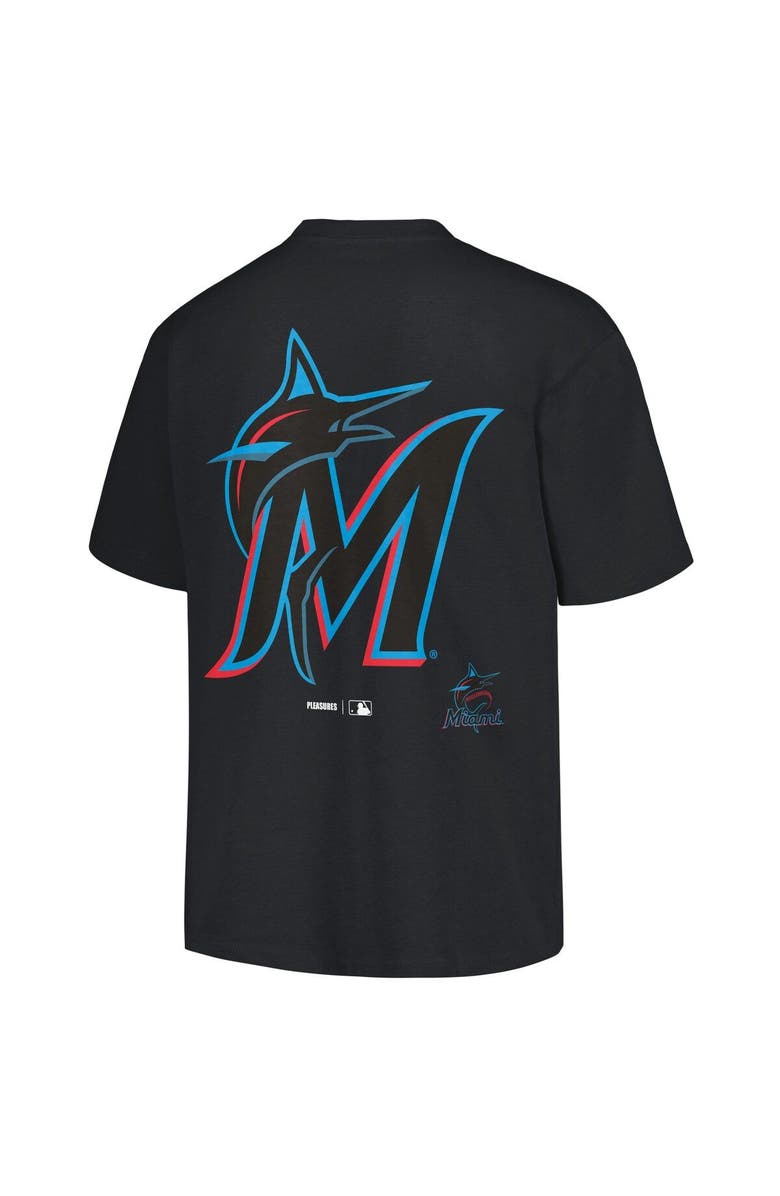PLEASURES Men's PLEASURES Black Miami Marlins Ballpark T-Shirt, Alternate, color, Black