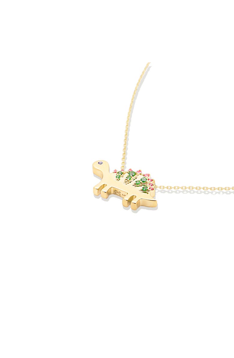 Campbell + Charlotte Juju Dino Charm Necklace, Alternate, color, Gold