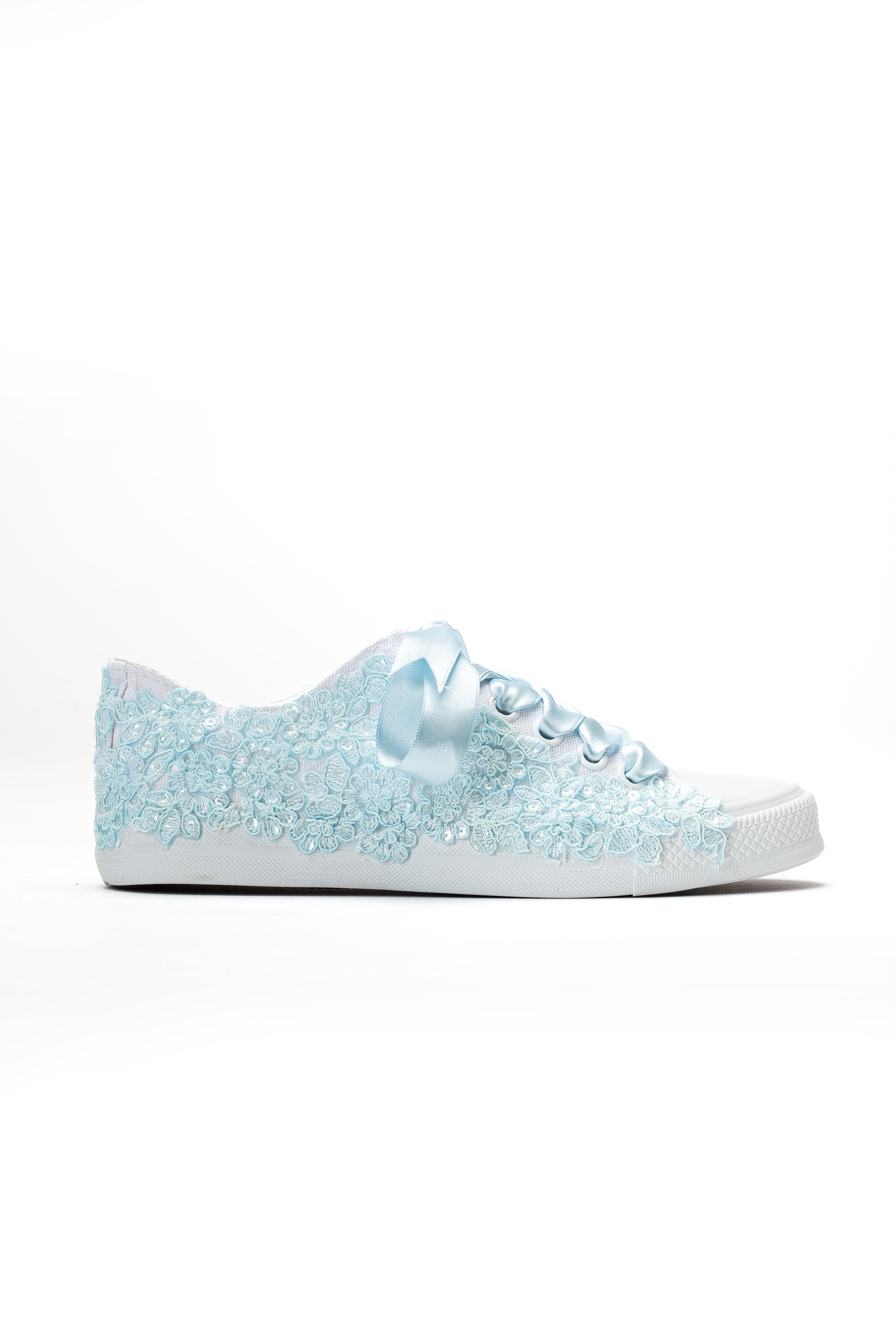 Forever & Always Shoes Azure Lace Bloom Bridal Sneaker, Alternate, color, Ivory