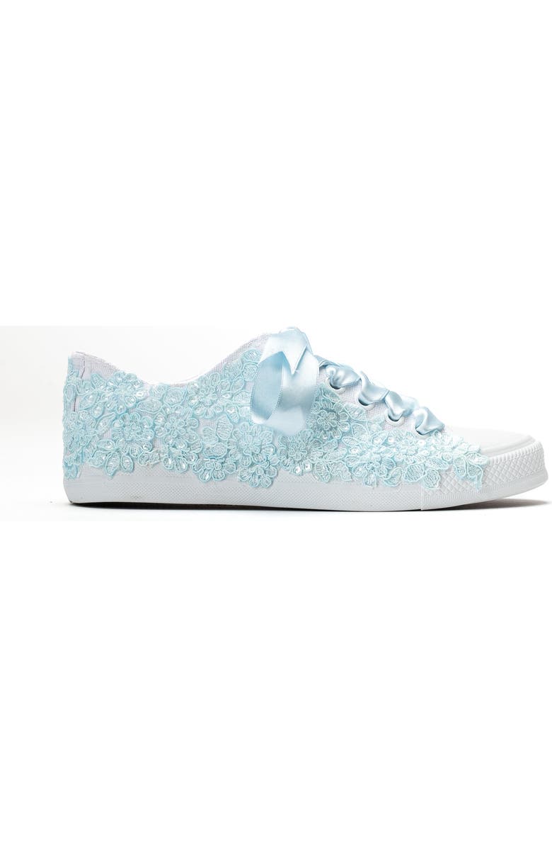 Forever & Always Shoes Azure Lace Bloom Bridal Sneaker, Alternate, color, Ivory