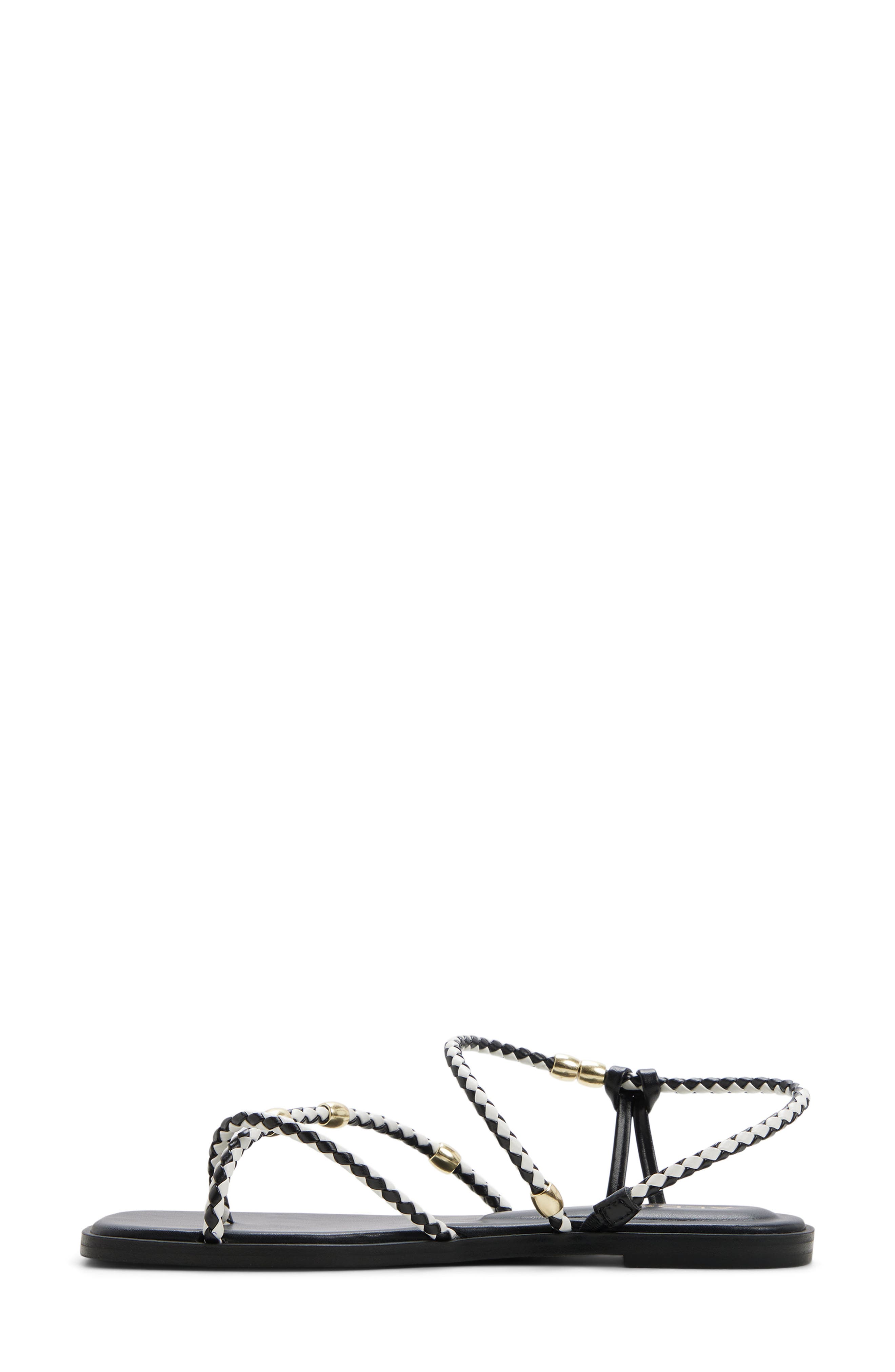 Loucinda Ankle Strap Sandal, Alternate, color, BLACK/ WHITE