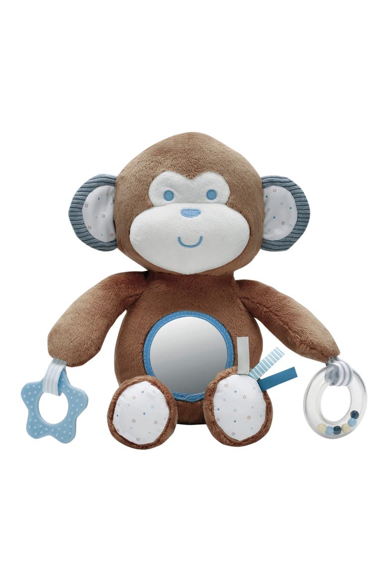 Monkey Mirror Plush Toy, Main, color, BROWN