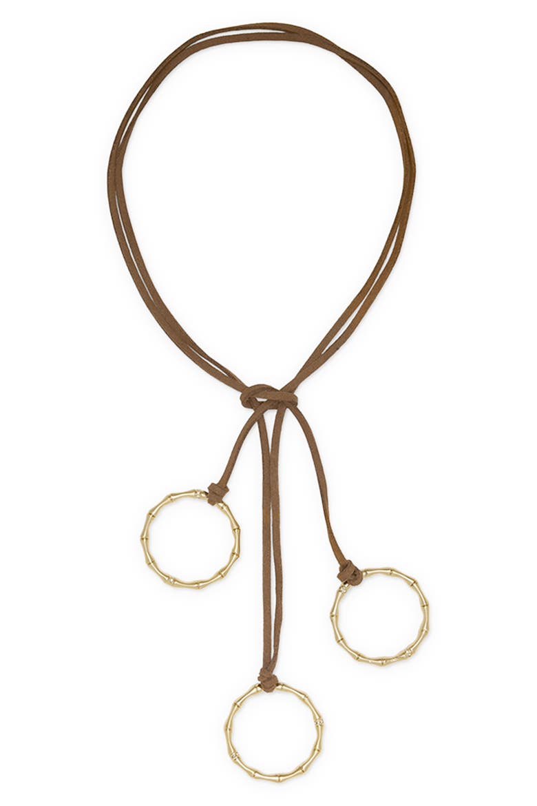 Chiara Wrap Necklace, Main, color, BROWN/ GOLD