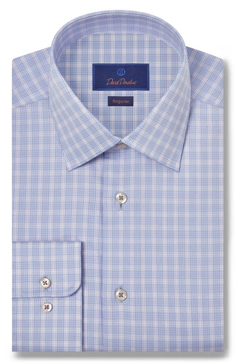 Regular Fit Twill Check Dress Shirt