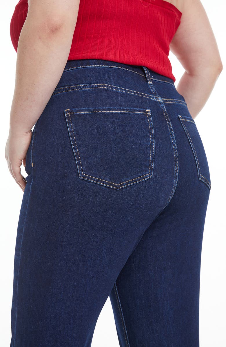 Bayeas High Waist Wide Leg Jeans, Alternate, color, Deep Water