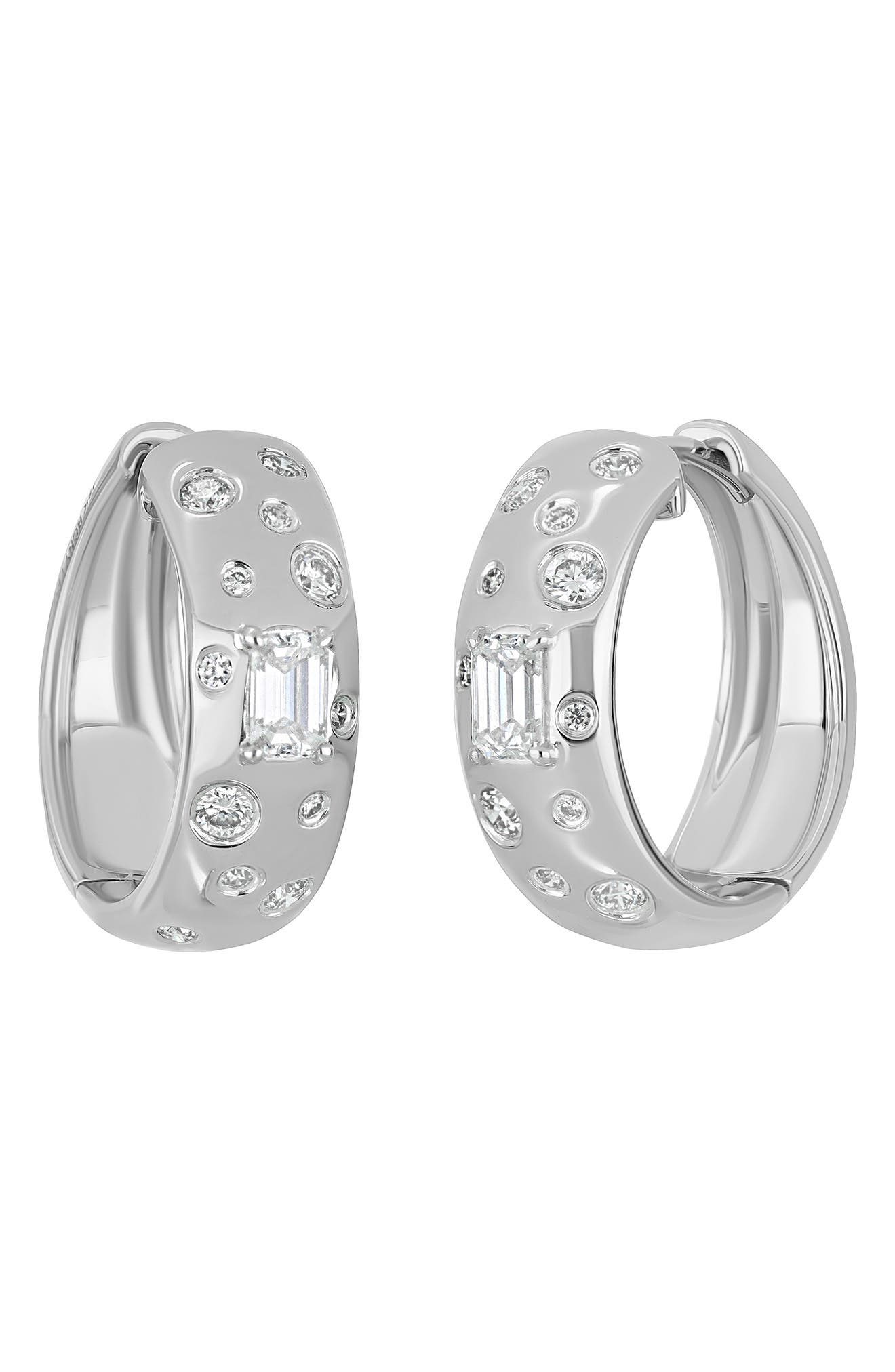 18k Gold Kiera Diamond Huggie Earrings