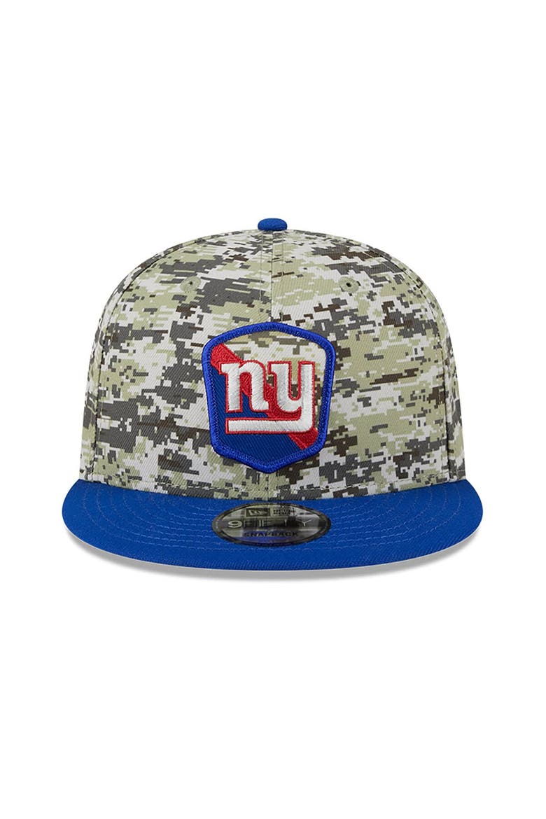 Men's New Era  Camo/Royal New York Giants 2023 Salute To Service 9FIFTY Snapback Hat, Alternate, color, Camo