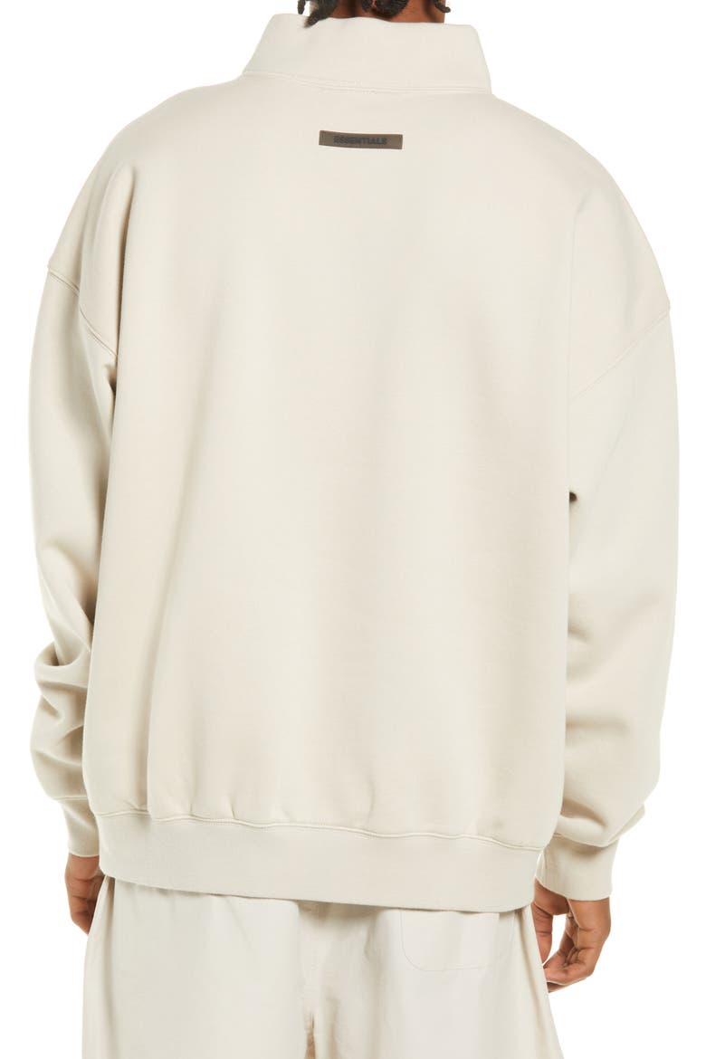 Logo Mock Neck Sweatshirt, Alternate, color, STONE