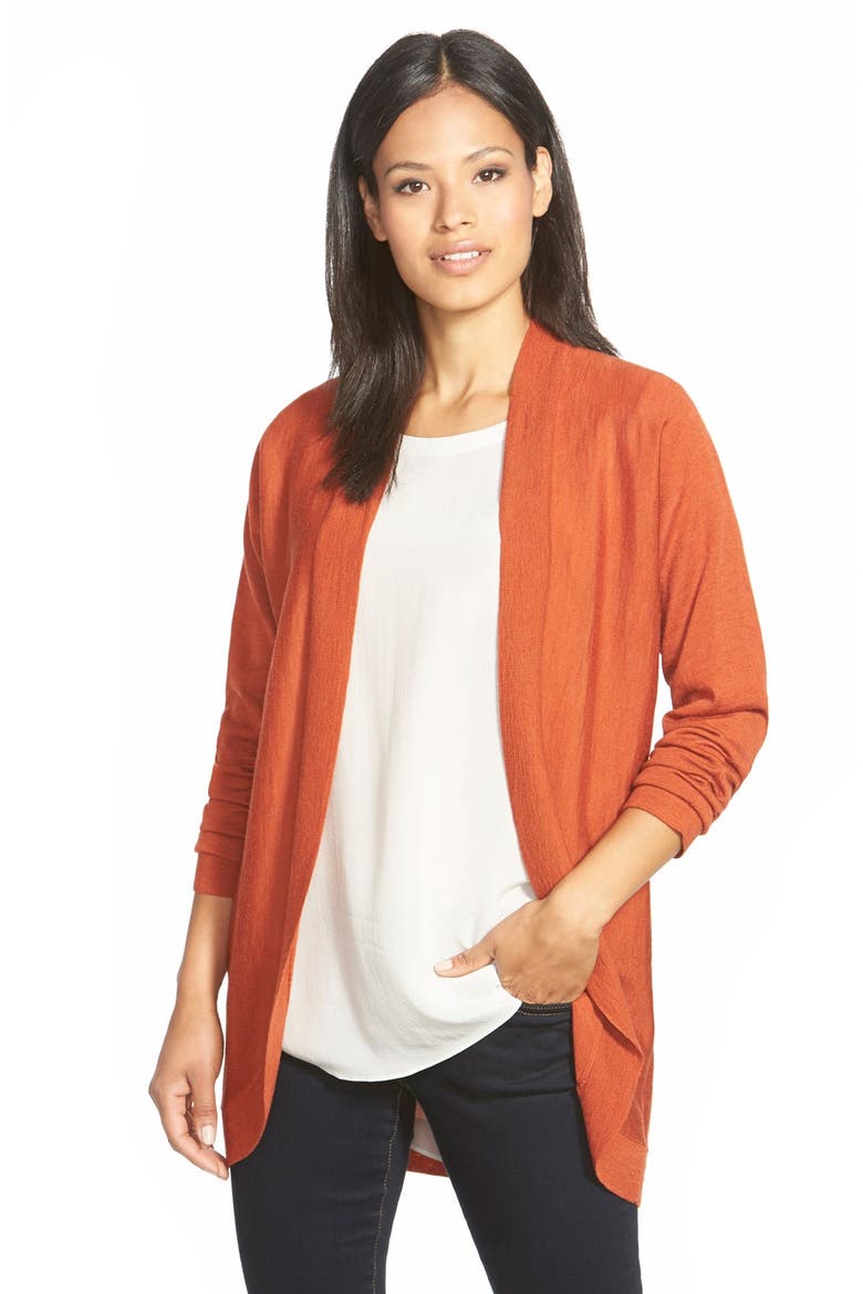 Oval Merino Cardigan, Main, color, FLAMENCO