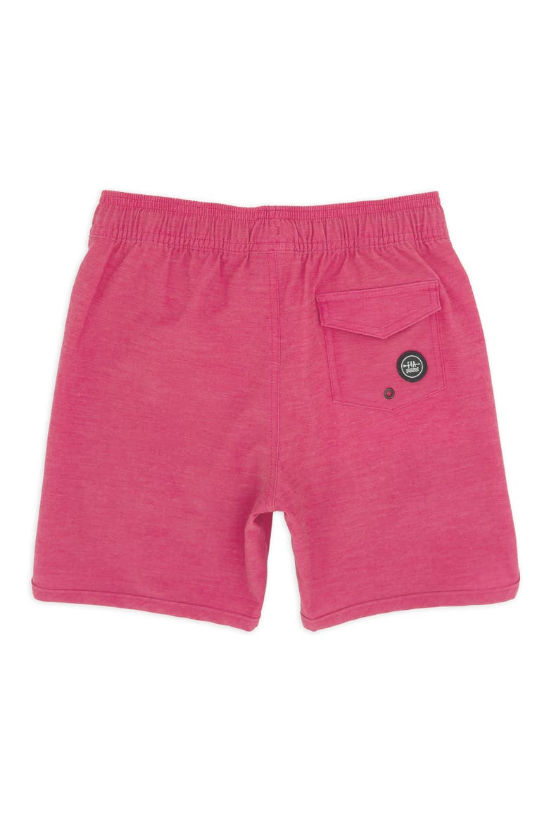 Kids' Wild Wave Scallop Board Shorts, Alternate, color, LOLLIPOP