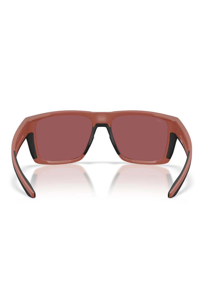 Lido 57mm Polarized Square Sunglasses, Alternate, color, MATTE TERRA COTTA / GOLD 580G