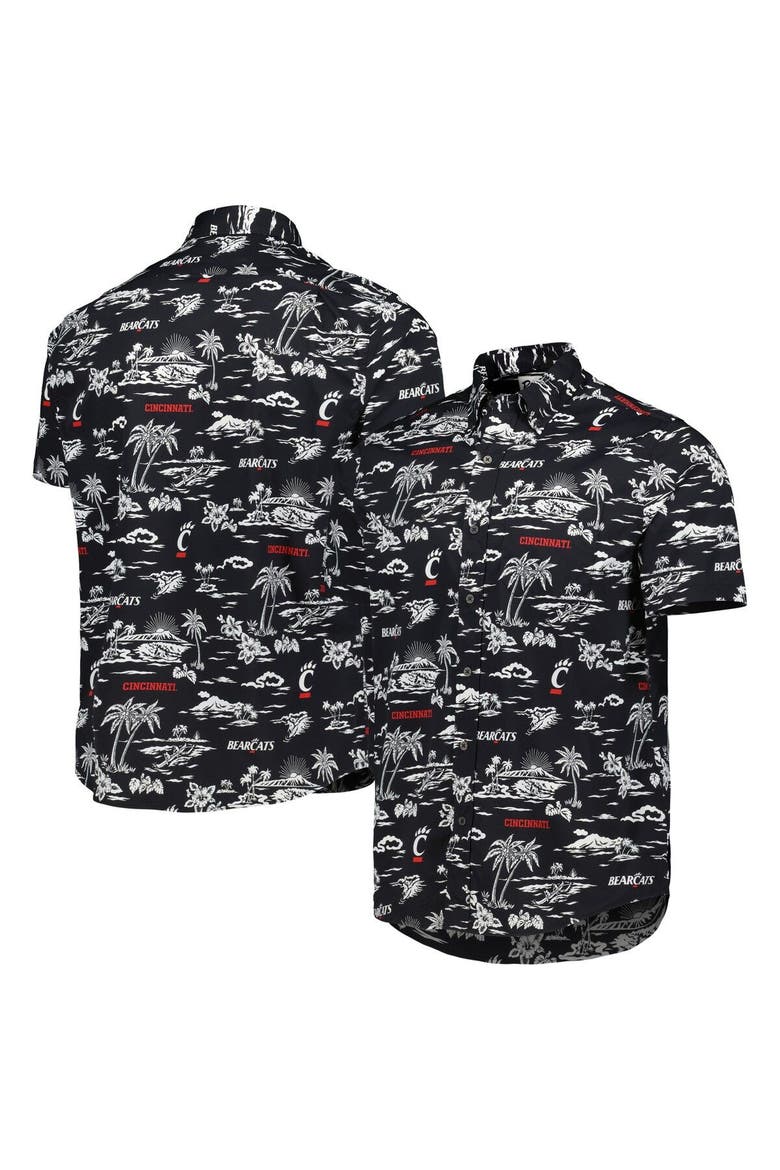 Men's Reyn Spooner Black Cincinnati Bearcats Performance Button-Down Shirt, Main, color, Black