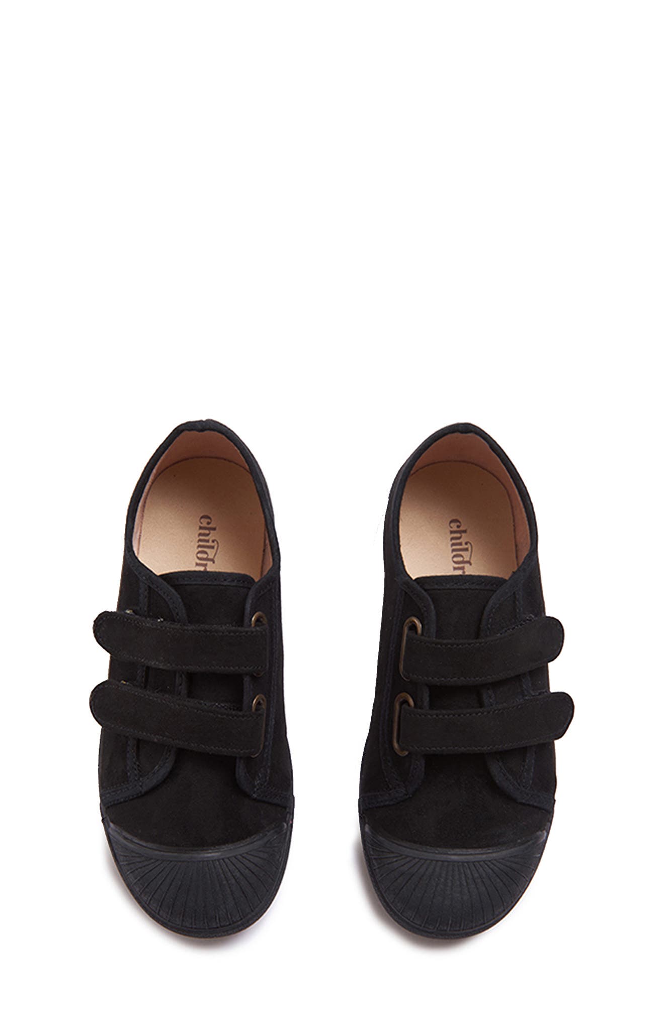 CHILDRENCHIC Fall Double Strap Sneaker, Alternate, color, Black