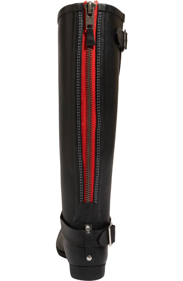 Steve Madden 'Tsunamii' Contrast Zip Rain Boot, Alternate, color,