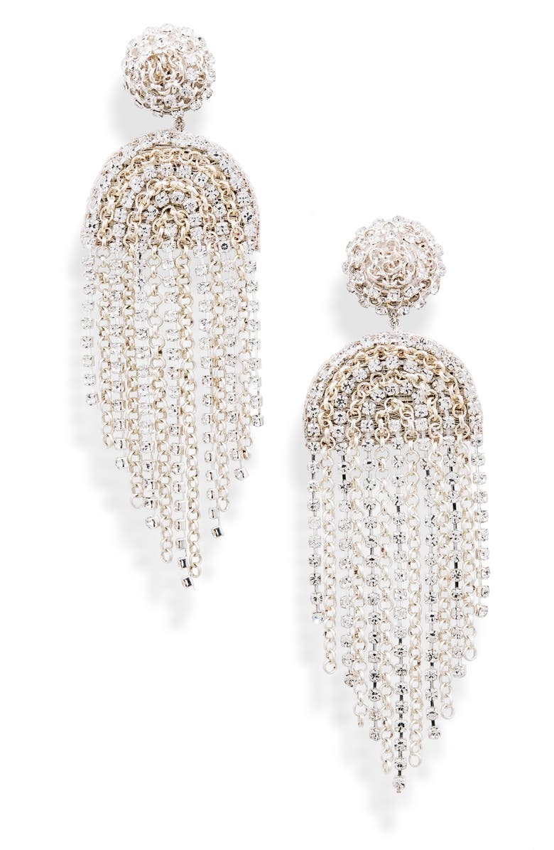 Deepa Gurnani Lorelei Beaded Chandelier Earrings, Main, color, 