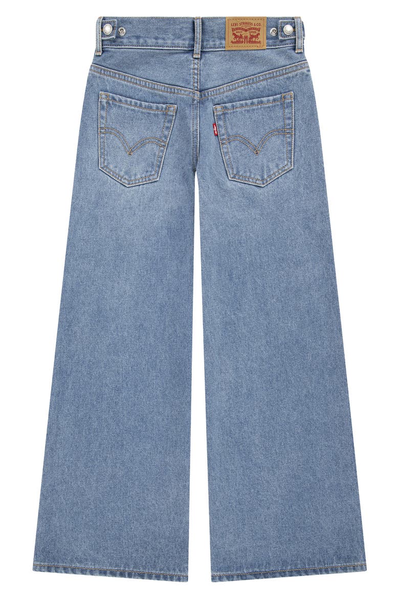 Kids' Adjustable Waist Wide Leg Jeans, Alternate, color, EVIE