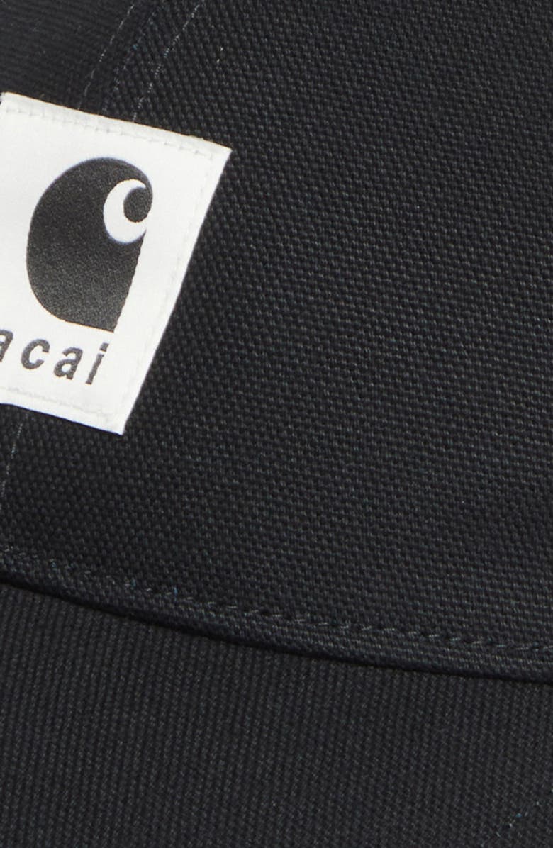 Sacai Carhartt WIP Duck Canvas Baseball Cap, Alternate, color, Black