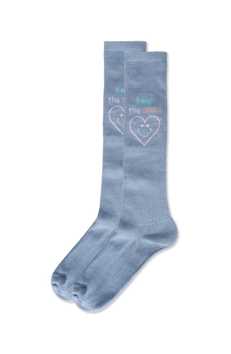 MeMoi Keep The Smile Knee High Socks, Alternate, color, Blue