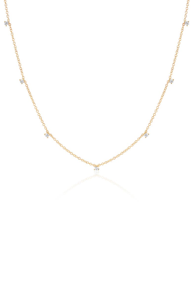 Prong Set Diamond Necklace, Main, color, 14K YELLOW GOLD