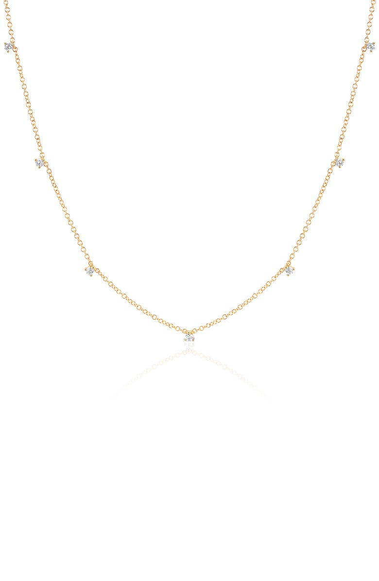 EF Collection Prong Set Diamond Necklace, Main, color, 14K Yellow Gold