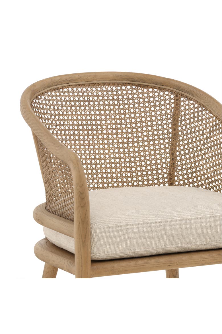 Kendrix Cane Back Linen Dining Chair, Alternate, color, Beige