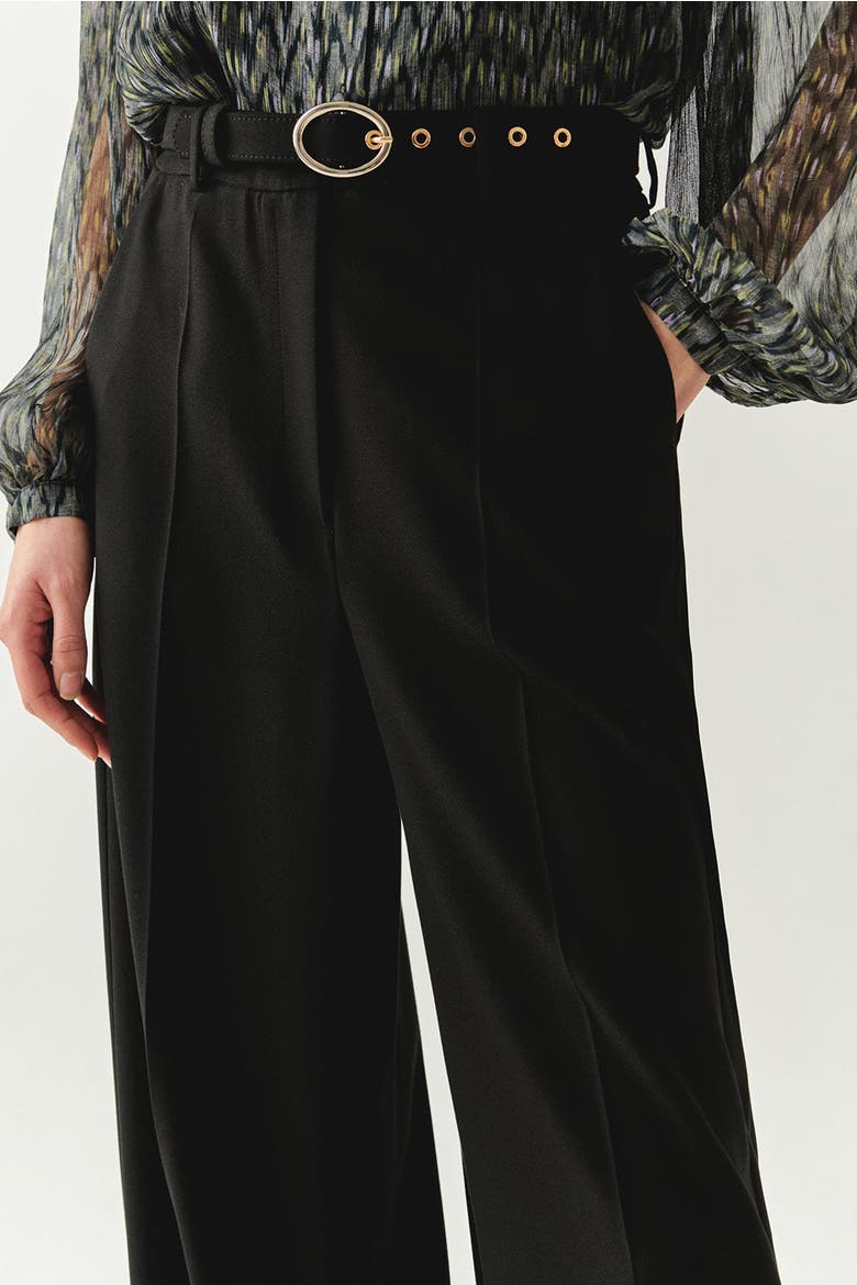 Nala Wide Leg Pocketed Pants, Alternate, color, BLACK