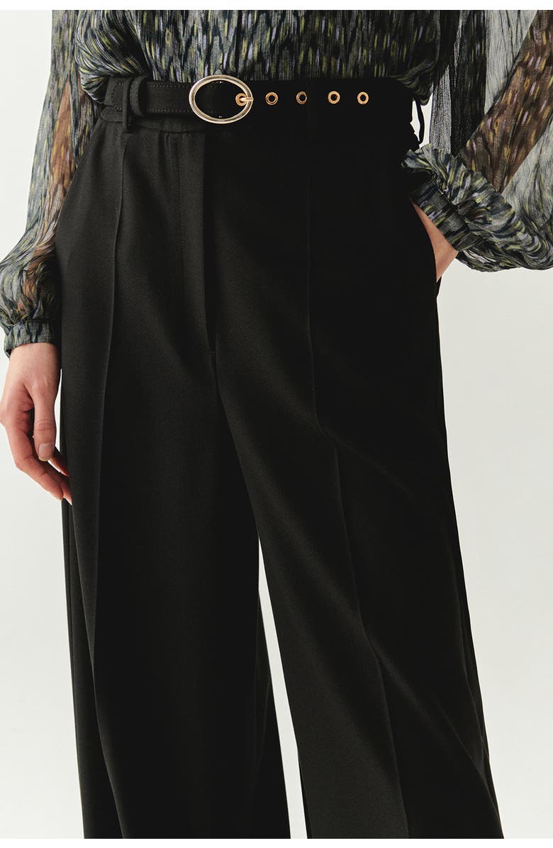 Exquise Nala Wide Leg Pocketed Pants, Alternate, color, Black
