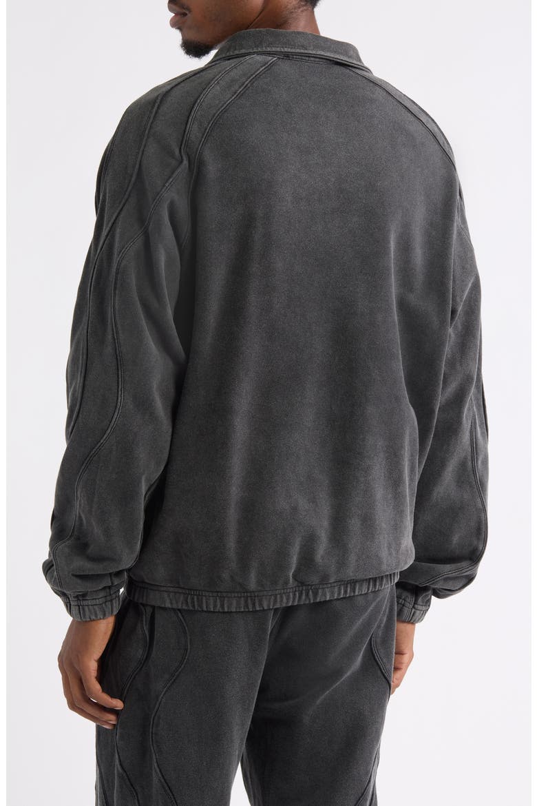 Wavy Seam Training Sweatshirt, Alternate, color, WASHED BLACK
