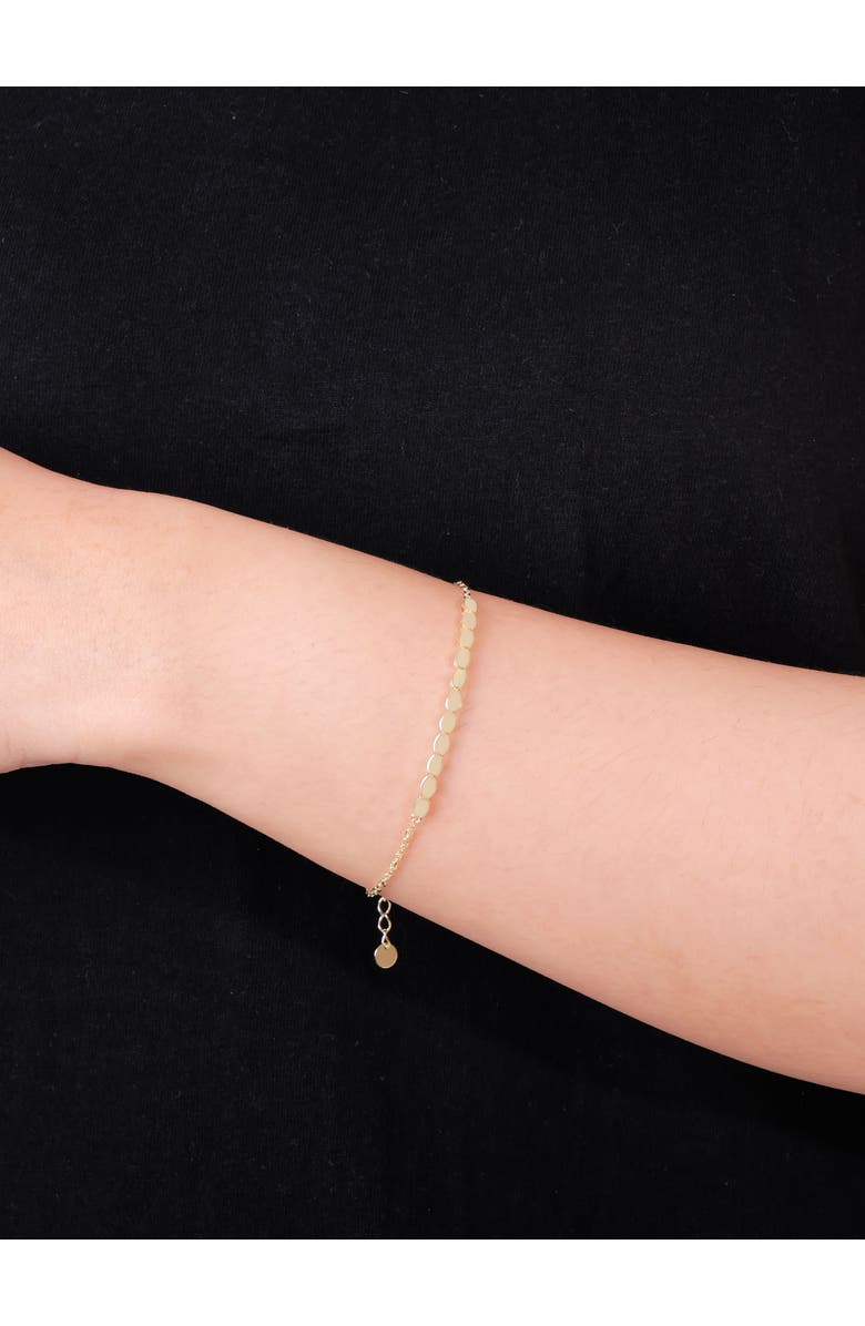 DEVATA Hexagon Link Chain Bracelet in 14K Gold, Alternate, color, Yellow Gold