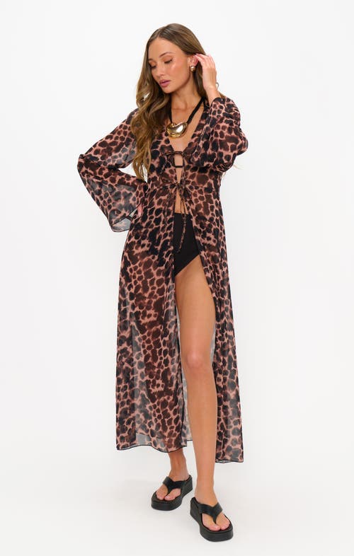Show Me Your Mumu Jet Setter Robe in Tortoise Shell at Nordstrom, Size Medium