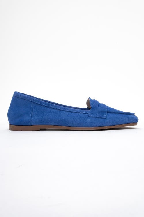 Forever & Always Shoes Dorothy Leather Loafer In Blue