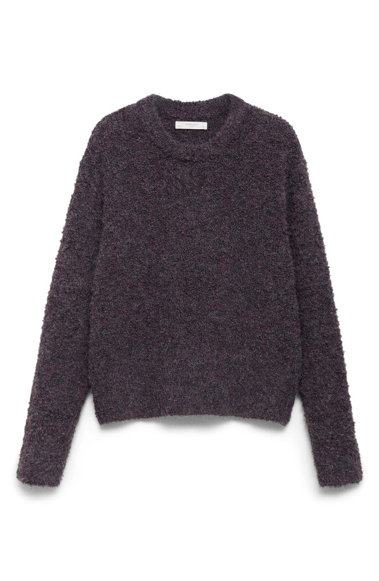 MANGO Bouclé Sweater, Alternate, color, Dark Red
