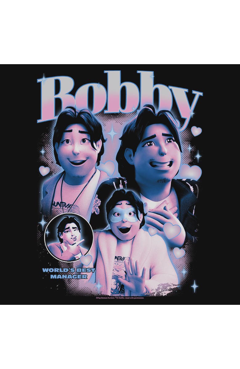 KPop Demon Hunters Girl's KPop Demon Hunters World's Best Manager  Graphic T-Shirt, Alternate, color, Black