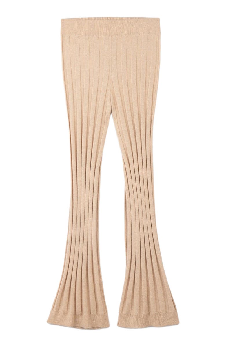 GOBI Mongolian Cashmere Textured Knit Cashmere Pants, Main, color, Beige