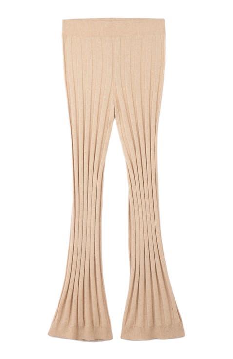 Textured Knit Cashmere Pants