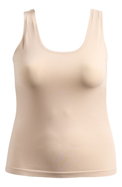 Nordstrom Seamless Smoothing Tank In Beige Smoke