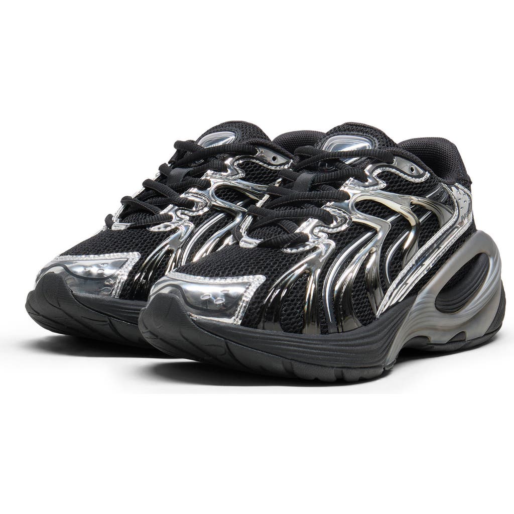 Puma Inverse Dimension Sneaker In Black-dark Gray-silver