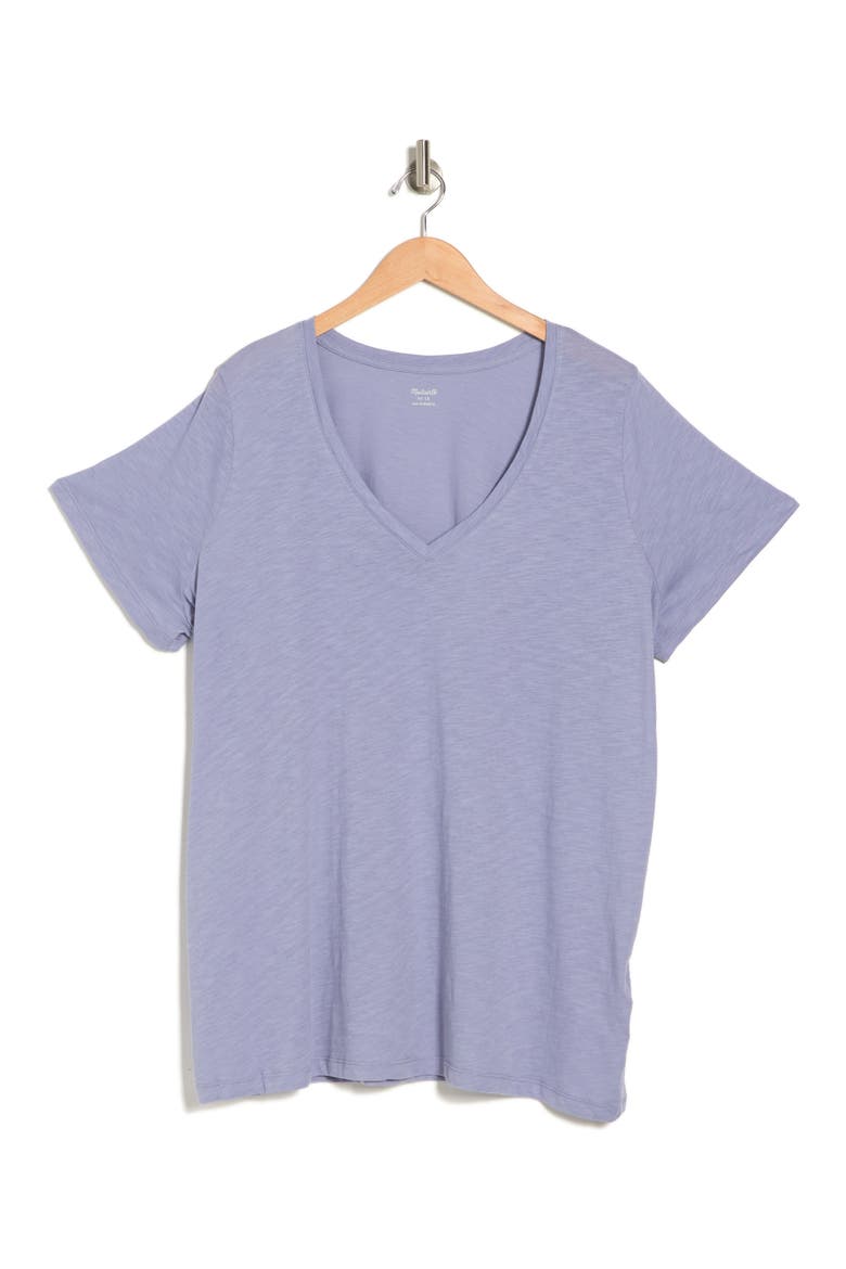 Whisper Cotton V-Neck T-Shirt, Alternate, color, DUSK PERI