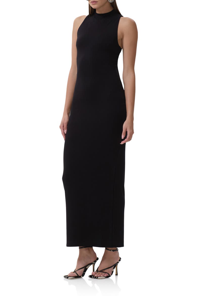 Casper Racerback Maxi Dress, Alternate, color, NOIR