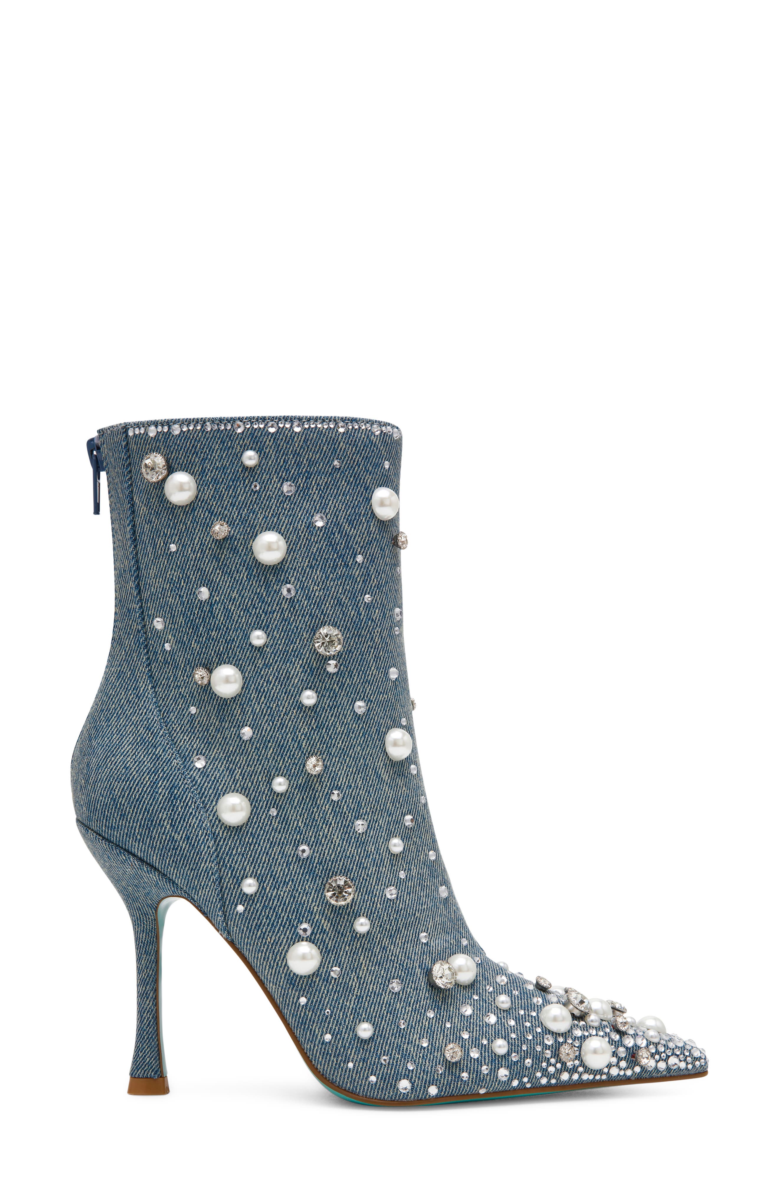 Rocko Embellished Bootie, Alternate, color, DENIM