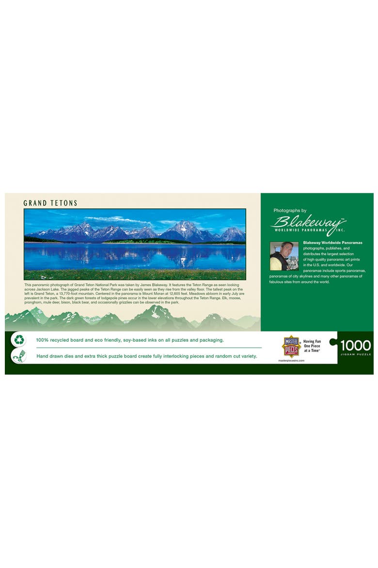 Grand Tetons 1000pc Panoramic Puzzle, Alternate, color, Multicolor