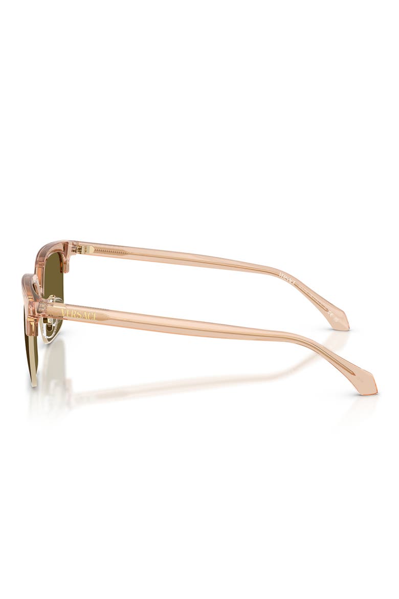 56mm Square Sunglasses, Alternate, color, TRANSPARENT BROWN/ DARK BROWN
