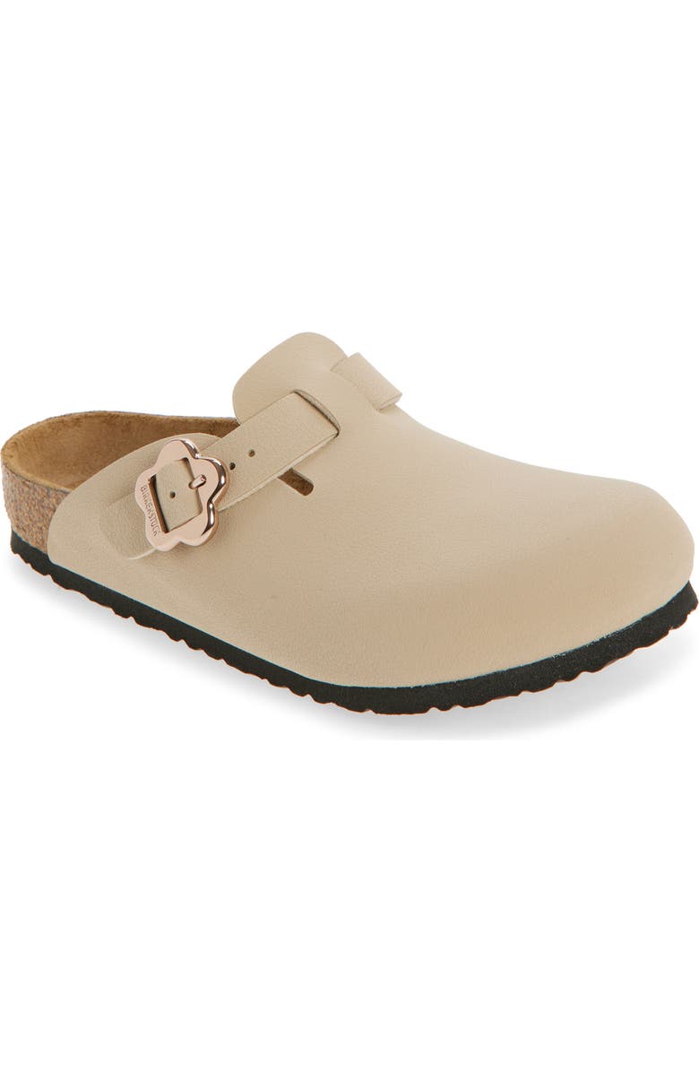Birkenstock Kids' Boston Flower Buckle Clog, Main, color, Beige